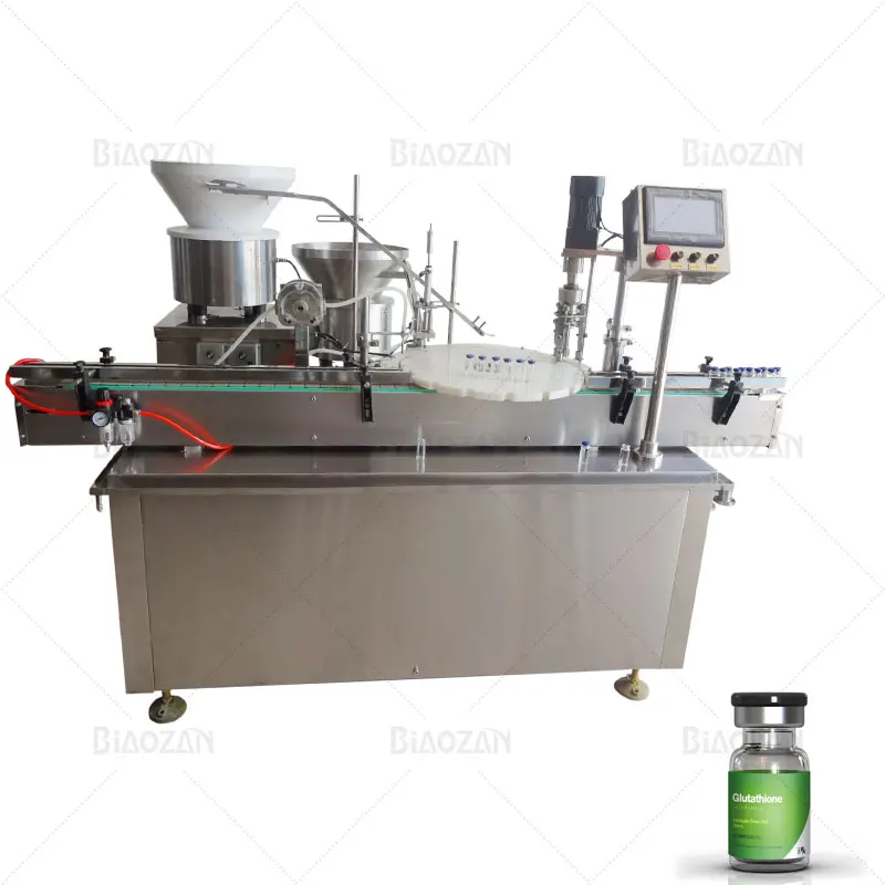 China Manufacturer Rotary Medicine Liquid Bottling Automatic Vial Filling Capping Machine and Labeling