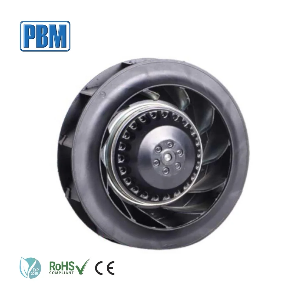 AC 230V 250mm Backward Curved Centrifugal Cooling Fan
