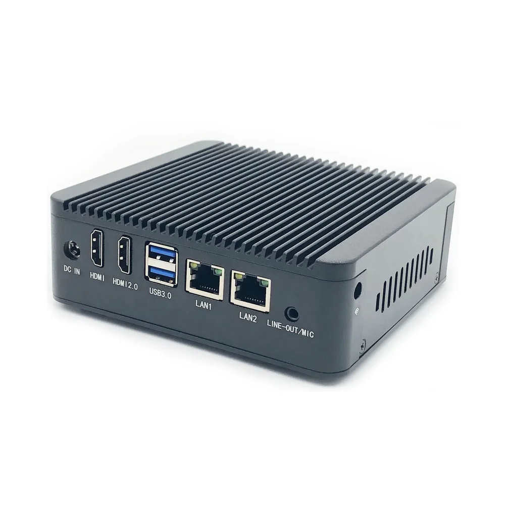 Factory Wholesale J4125 Barebones Embedded Fanless Computer DDR4 Memory Industrial Mini PC Desktop