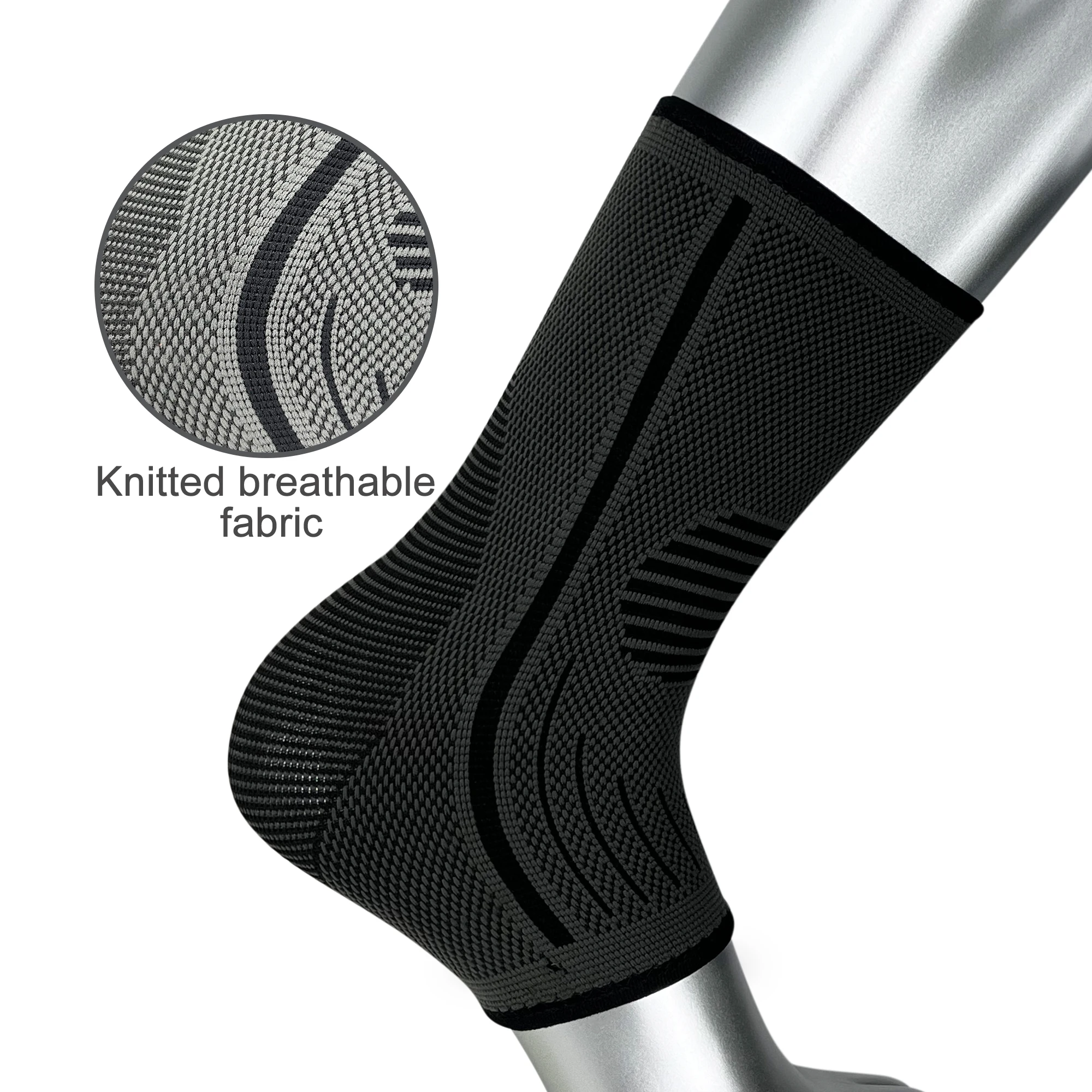 Elastic Adjustable ankle Stabilizer Knitted Compression Sleeves ankle Compression Sleeve With Copper