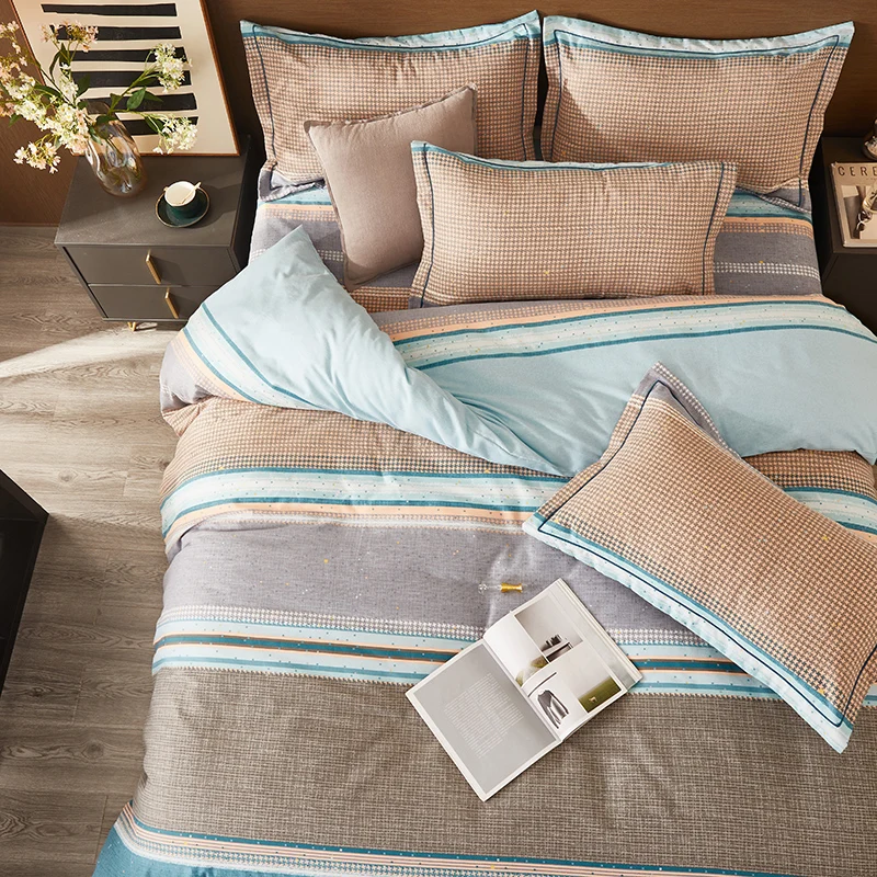 Instagram Style Bedding Set China Cheap 100 Cotton Printed Quantity Cover Cotton Adult Technics Pattern Pcs Feature Material