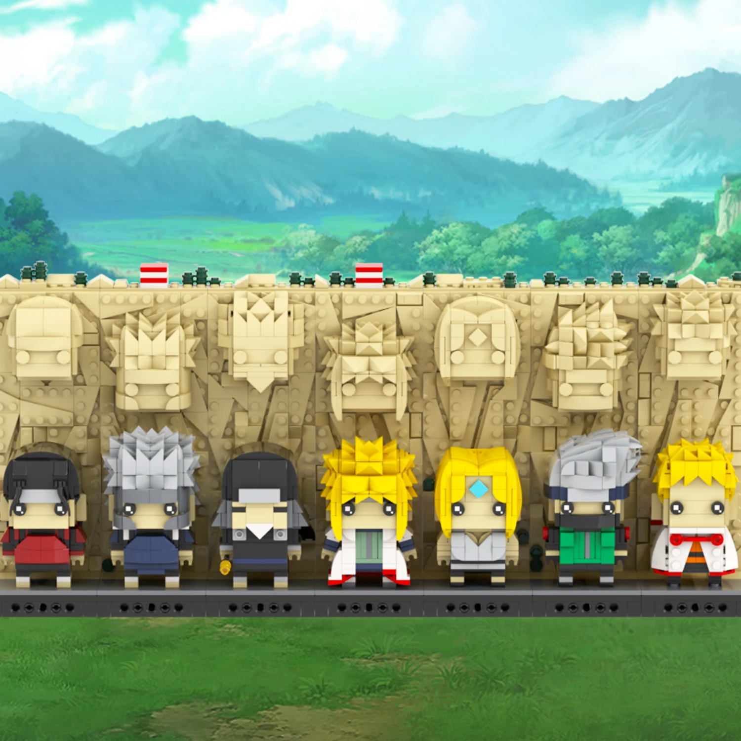 MOC7241-7247 Uzumaki Mehokage Rock Senju Hashirama Tobirama Hatake Kakashi Sarutobi Hiruzen Assemble Building Blocks Kids Toys