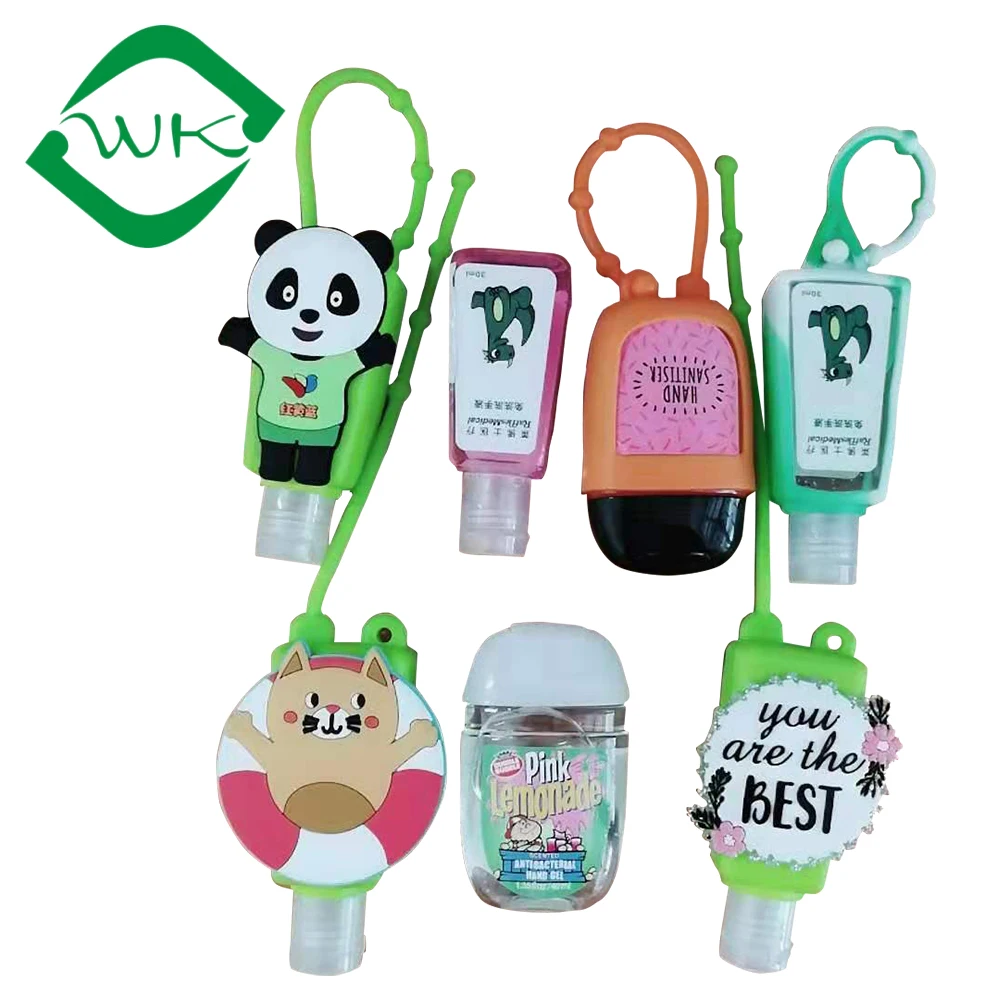 Custom empty hand sanitizer bottle cute animal silicone sleeve holder