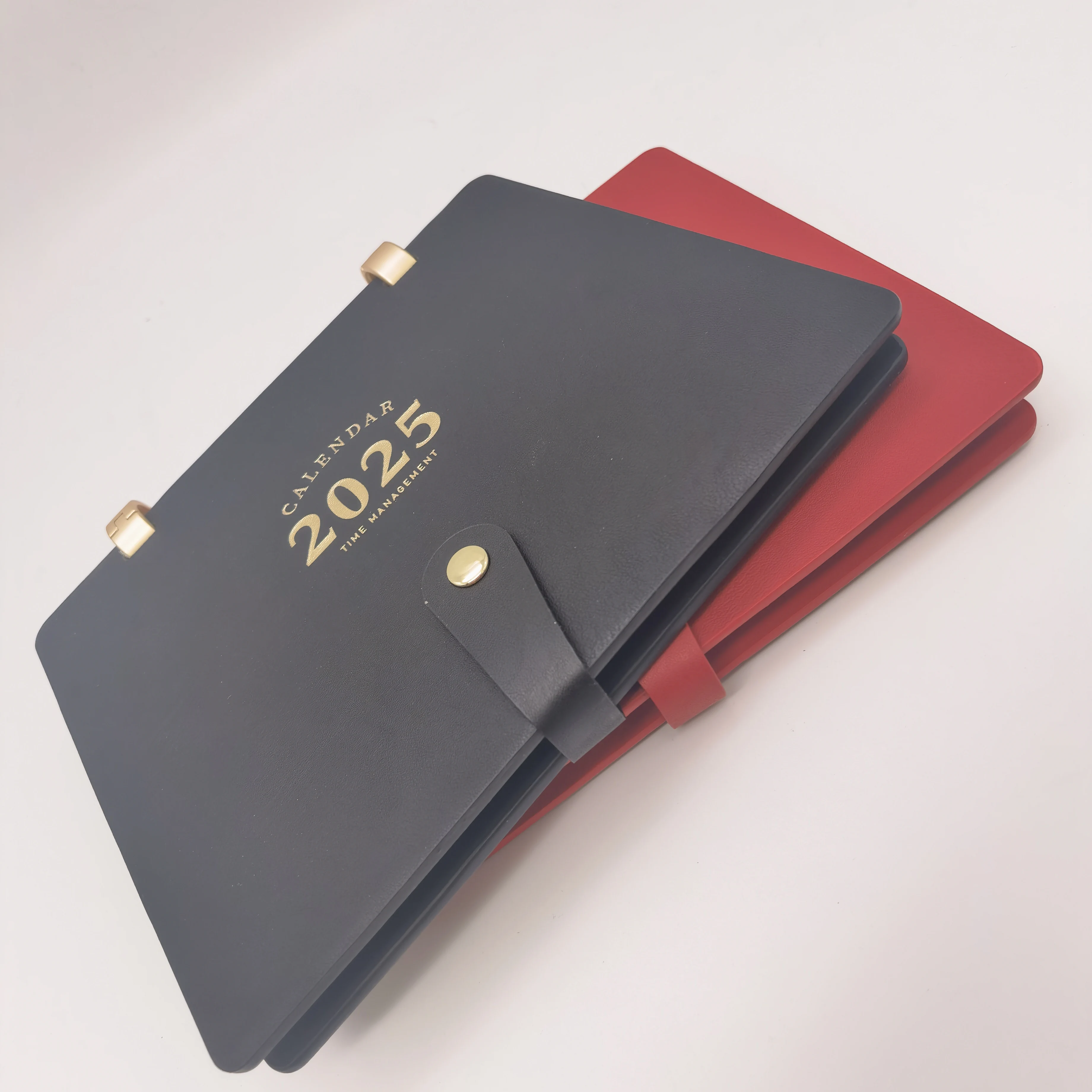 customized pu leather table calendar planner agenda diary office supplies