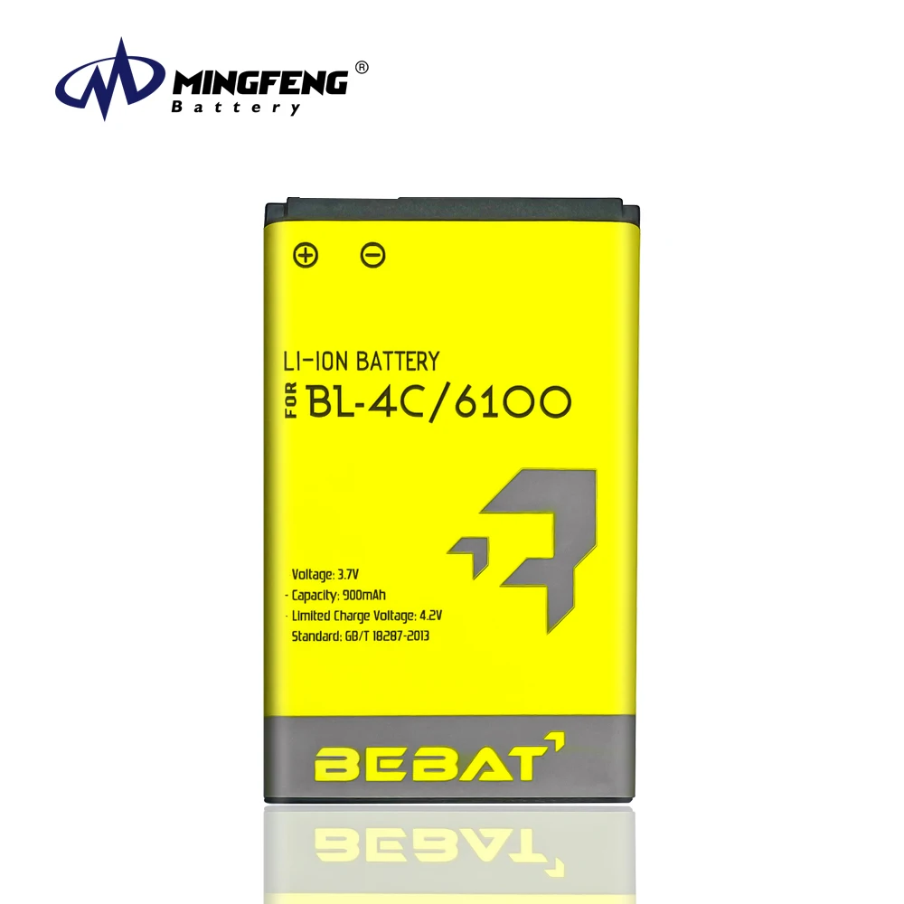 Оригинальный качественный запасной аккумулятор 900 мАч BL-4C для аккумуляторов nokia 6100/3806/6066/6088