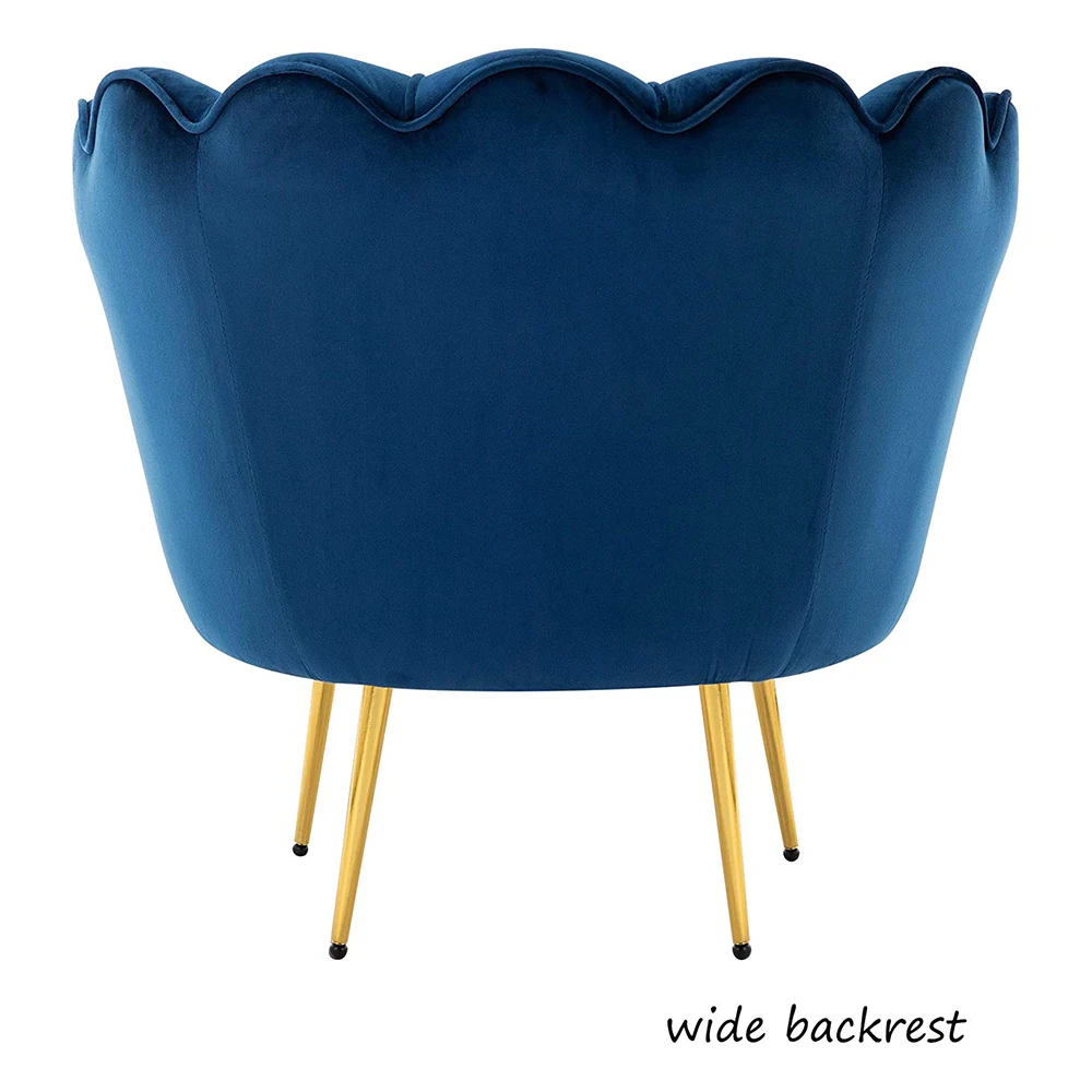 Из ткани с высокой спинкой бархат стулья акцент в виде ракушки подлокотником акцент стулья