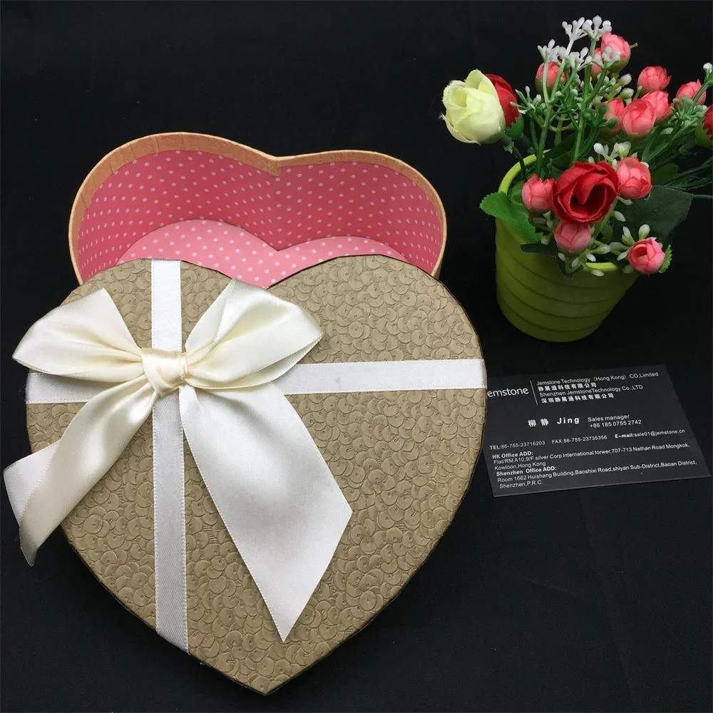 Colorful Offset Printing Heart Shaped Box Paper Carbord Custom Gift Boxes For Wedding Guest