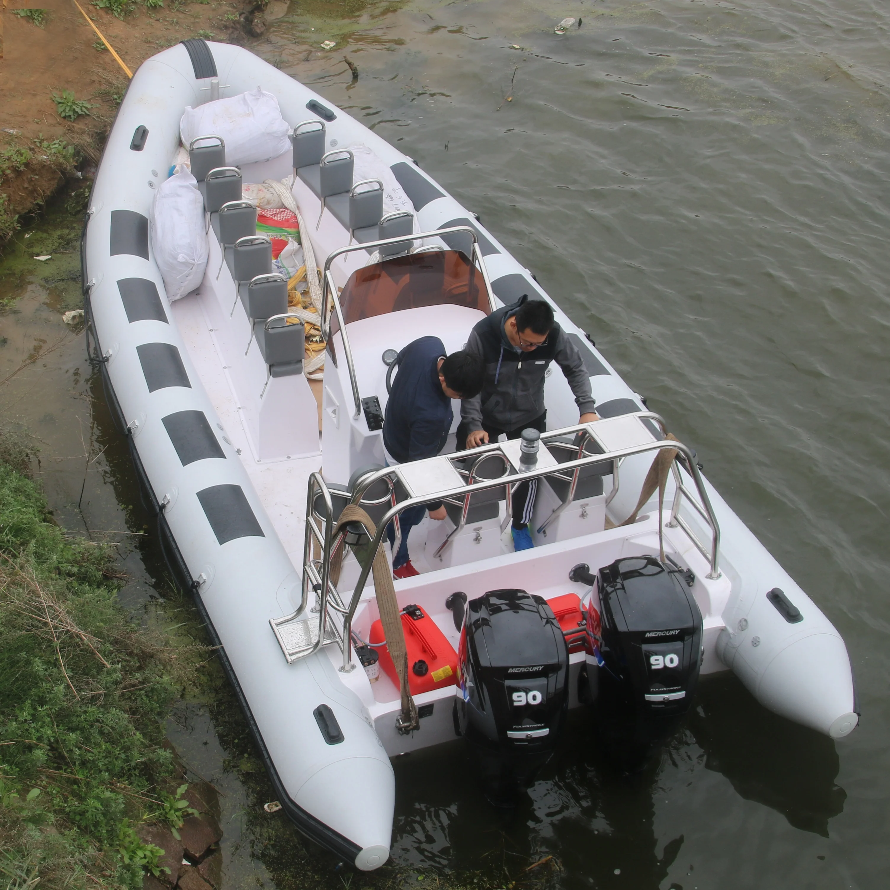 Goboat RIB700B 7.0M 23FT Goethe Factory Direct Sale 20ft  Center Console FRP Inflatable Fishing Boat For Sale RIB700B