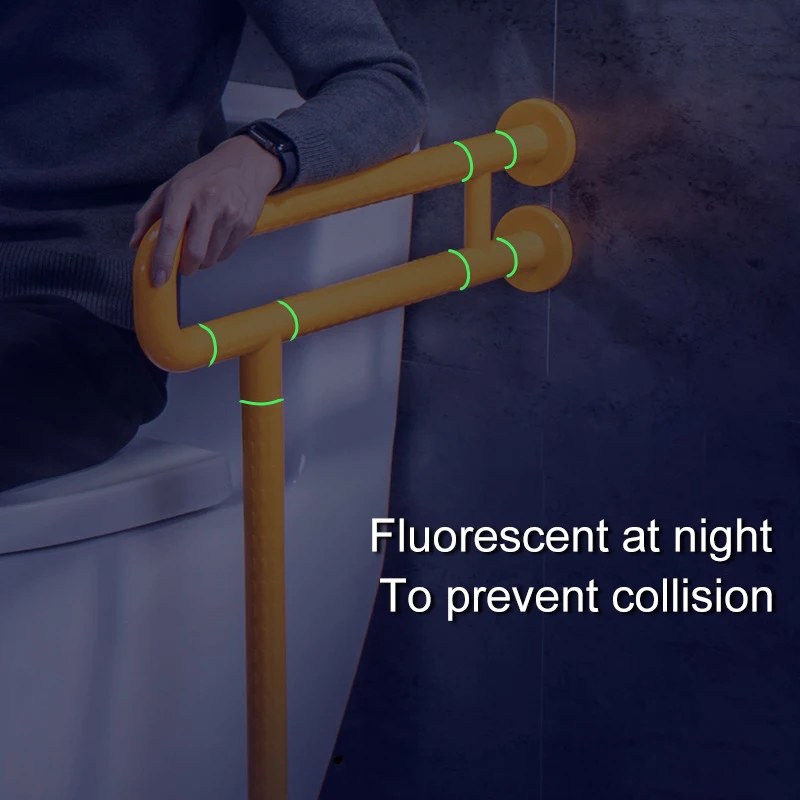 U shaped collapsible portable folding metal stainless steel bathroom toilet handrail for elderly