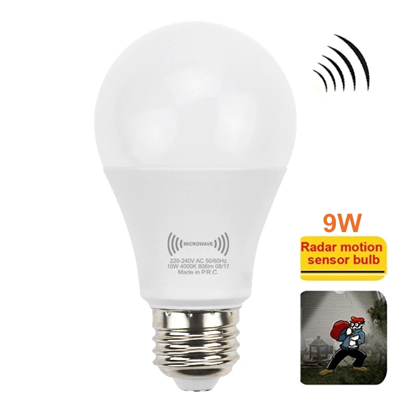 Китайские производители, датчик движения для помещений A60 8w10w, микроволновый радар, датчик, светодиодная лампа