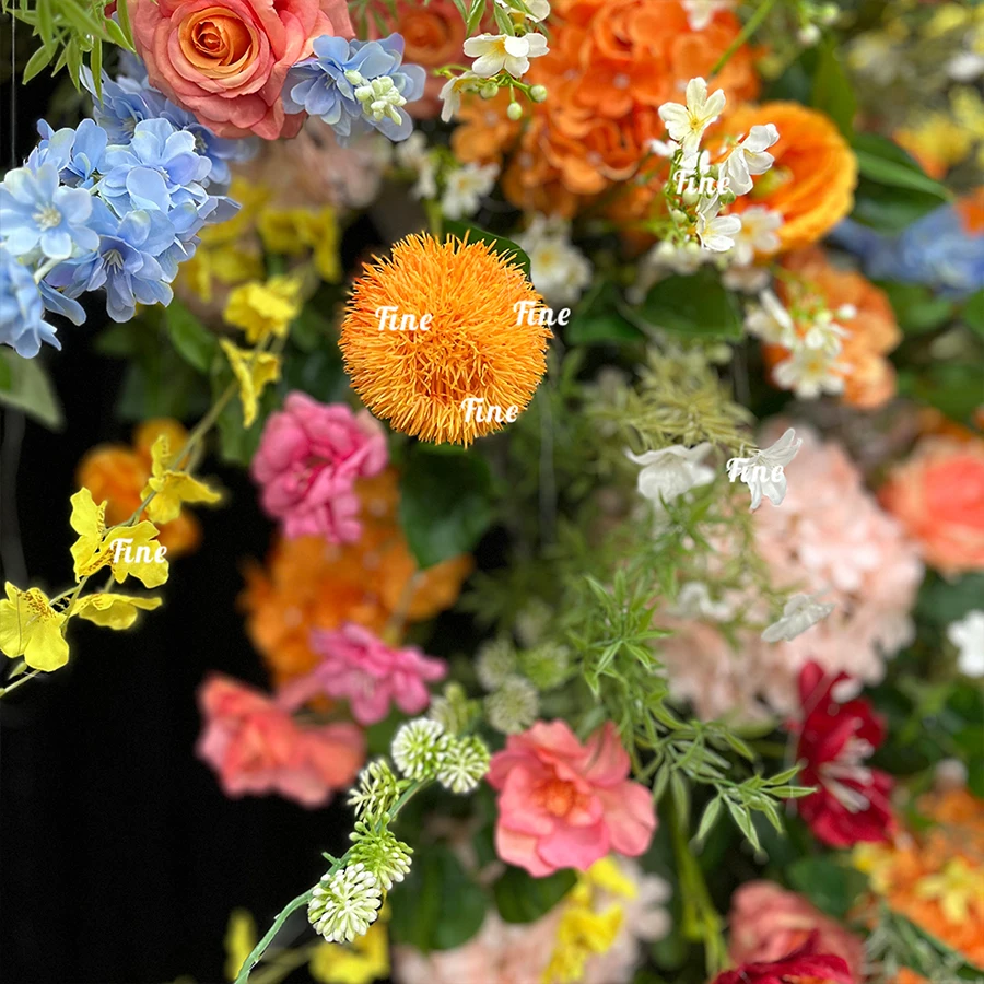 Fine Lilac Rose Flower Arch Various Flowers U-shaped Wedding Arch Silk Flower Wedding Backdrop Decoration