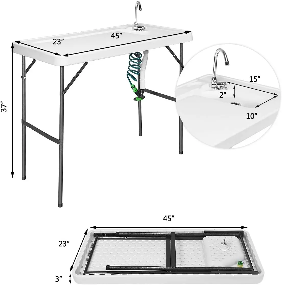 Fillet Table For Fish Cleaning on lawn