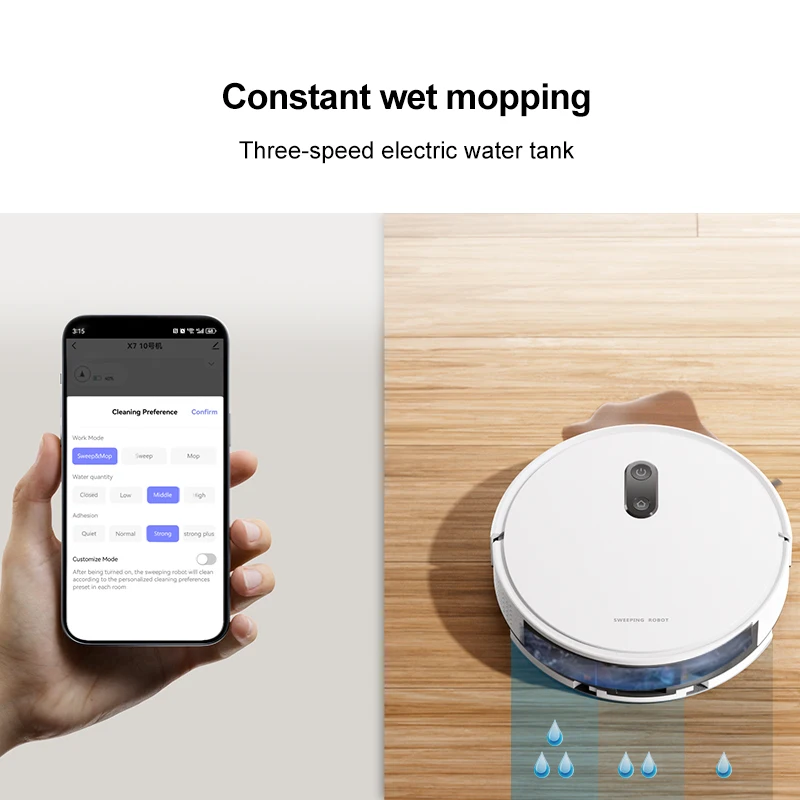 K1D Intelligent Floor Mini Sweeping Robot Automatic Robotic Robot Vacuum Cleaner With Wet Cleaning