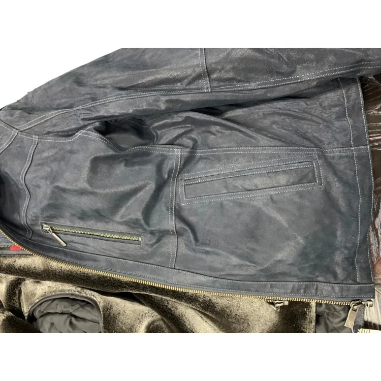 
OEM high quality overcoat thicken leather sports outdoor wind proof jacket 