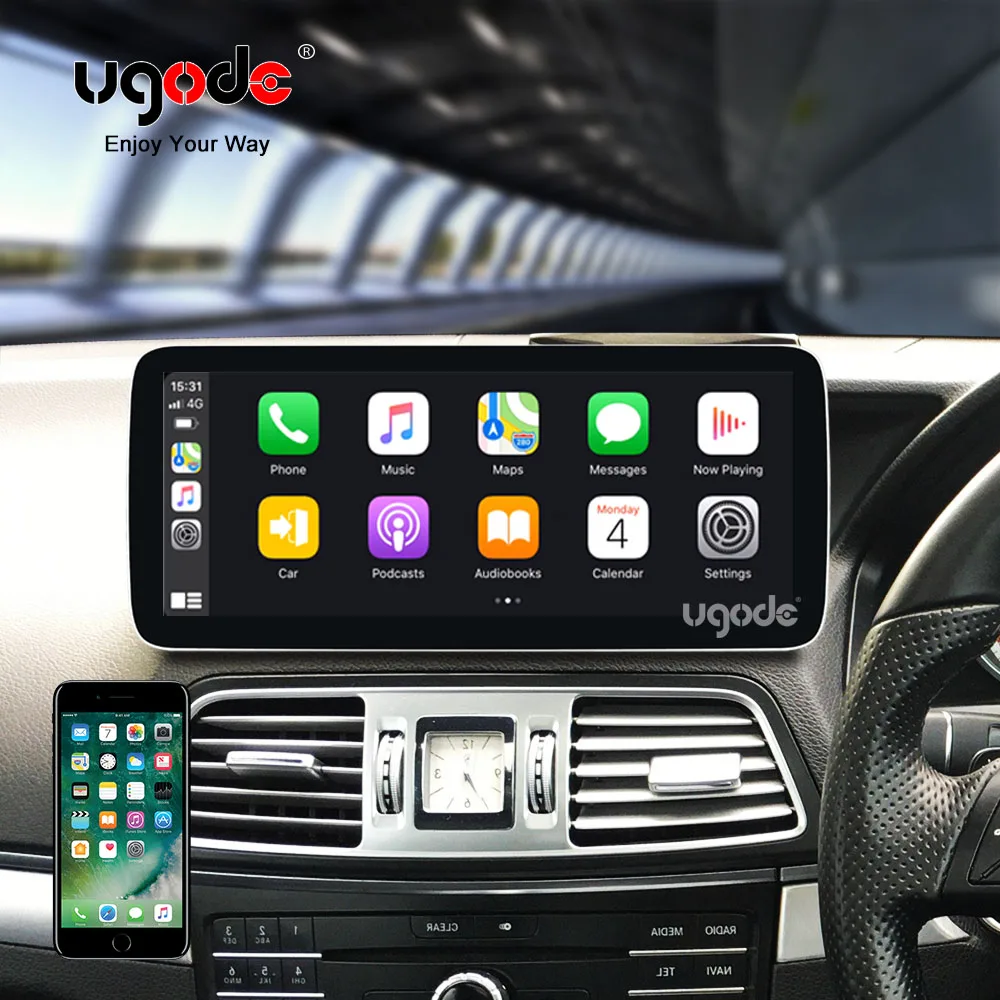Ugode 12.3 inch Android11 Car Screen Upgrade Display GPS Multimedia for Mercedes Benz E class coupe C207 A207 RHD NTG5.0 15-16