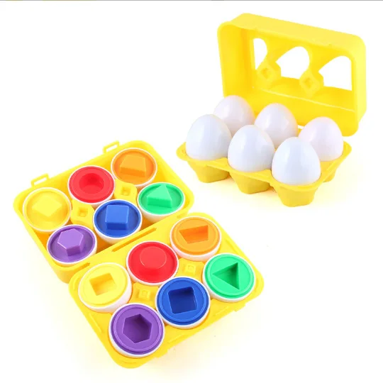 Puzzle Toys For Children Educational  Learning Math toys sorting shapes and Kids colors Shape Recognize matching eggs