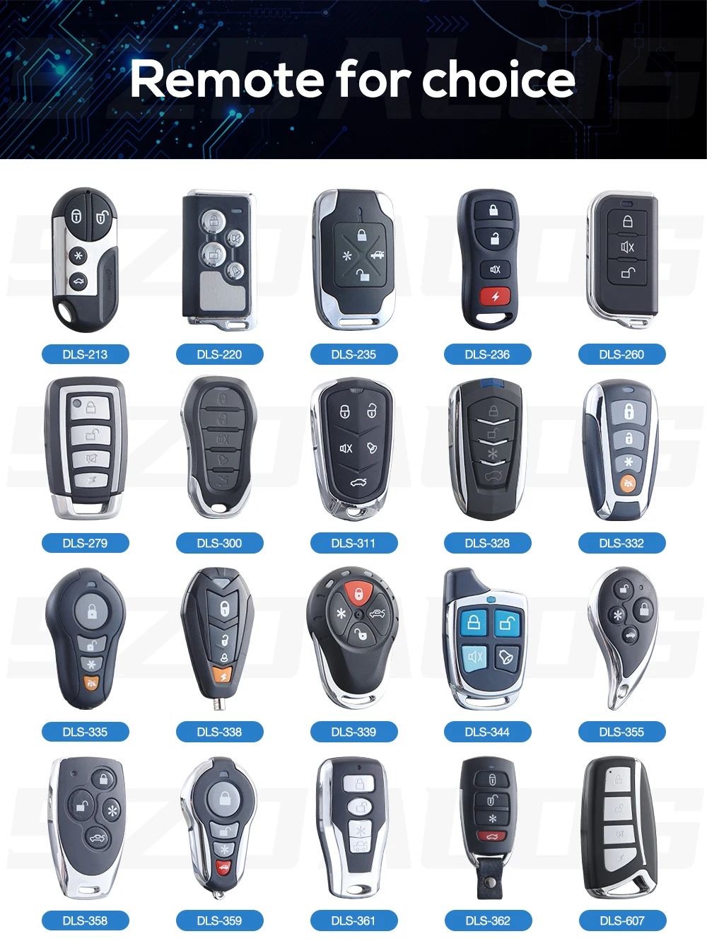 One Way Car Alarm Remote Control Vibration Sensor One Way For Cars Car Alarm System Security