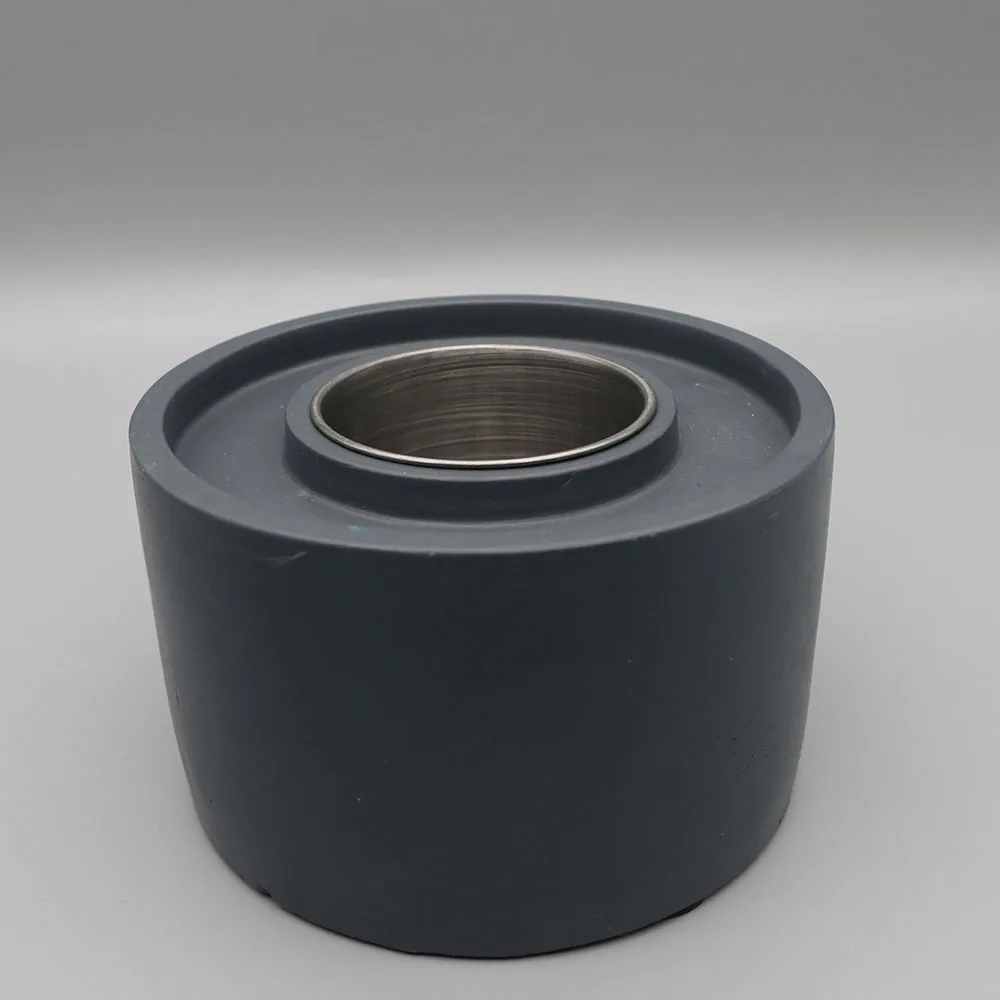 New design round indoor fire pit with glass wind guard decoration stone