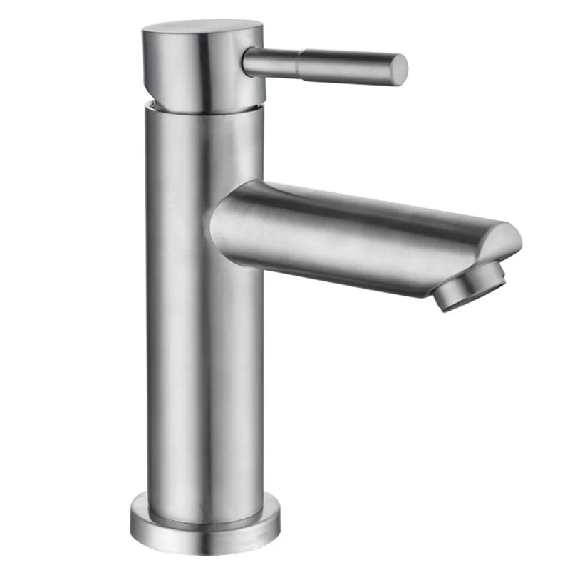 
Hot sale bathroom faucet 304 stainless steel basin water tap top sanitary ware mixer basin faucets 