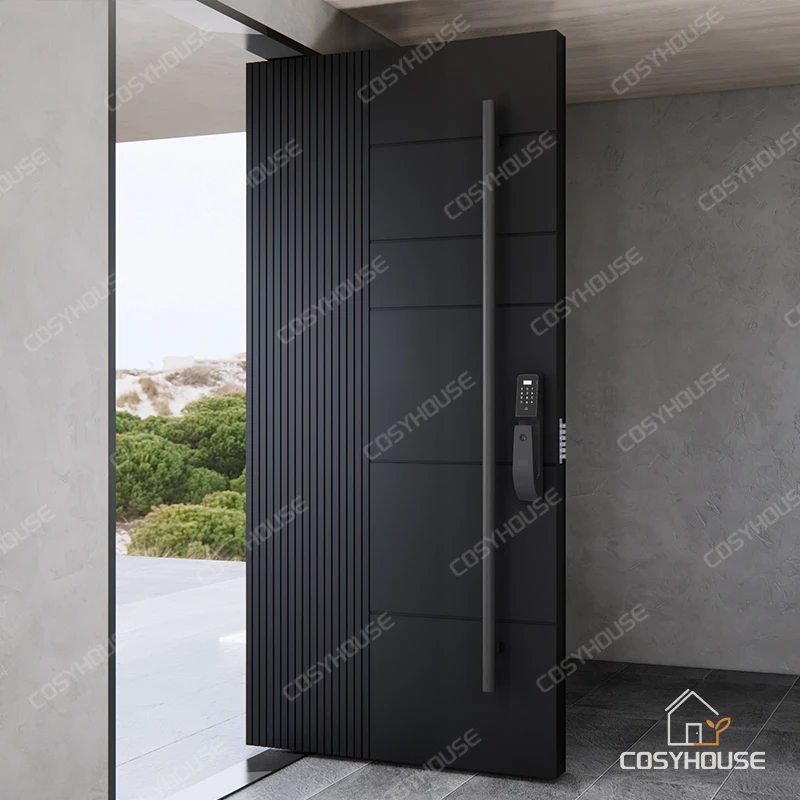 Guangzhou high quality aluminum door exterior security bulletproof hurricane proof door classic metal door