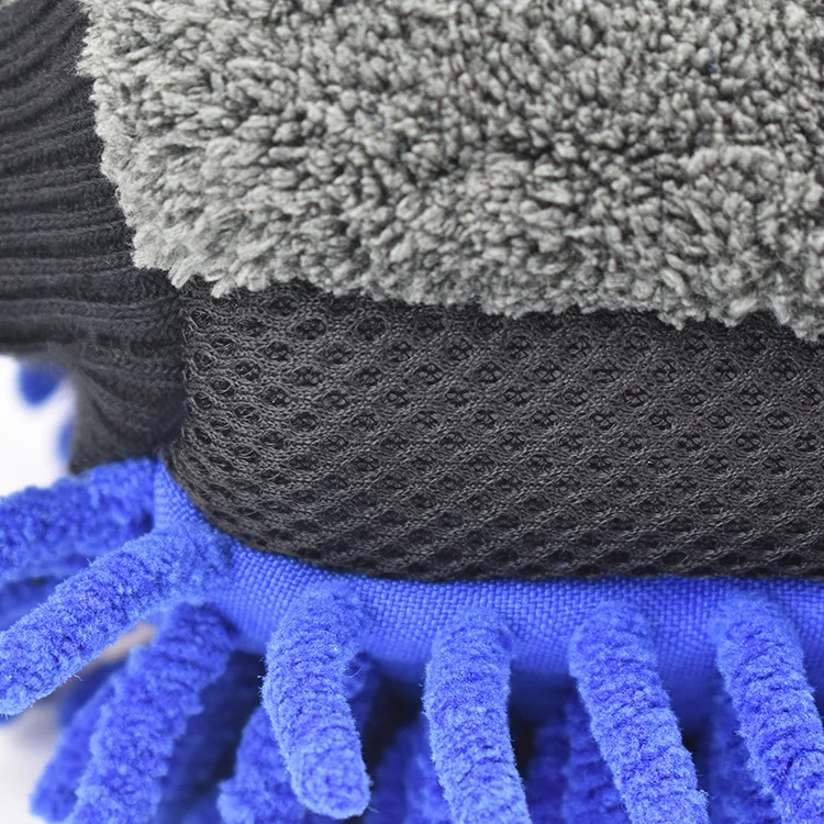 High quality Dual-Side Scratch-Free Microfiber Glove Dusting For Car Clean Mitt Cleaning Wash Cloth Chenille Cloths