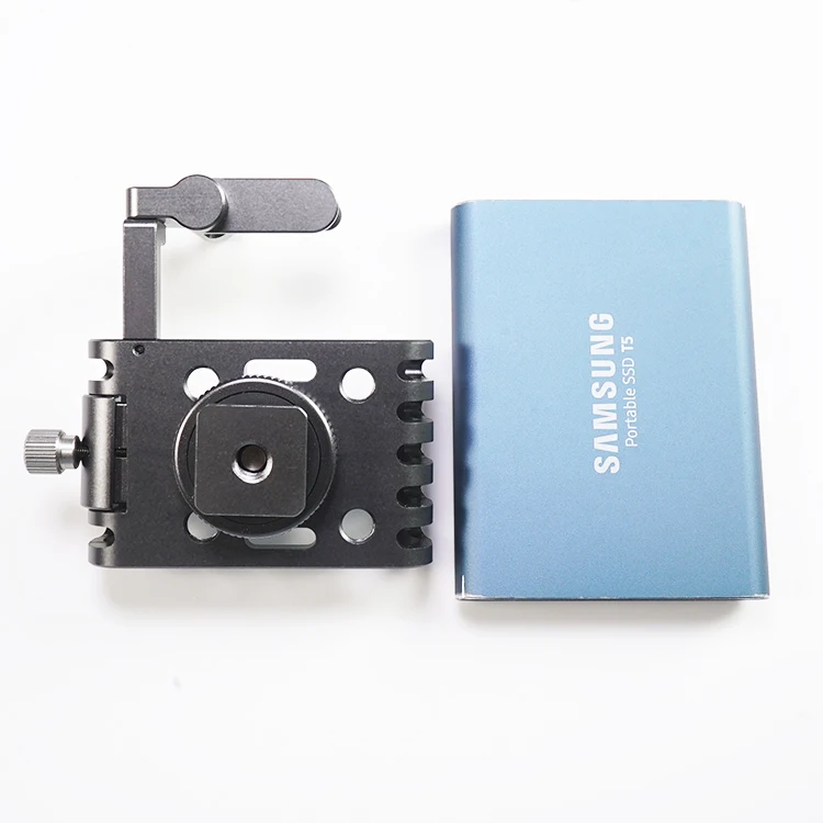 Hot-Sale SSD Clamp with Cold Shoe Mount Bracket Camera Mounts for Samsung T5 SSD Clamp for BMPCC 4K Camera USB-C Cable Clamp