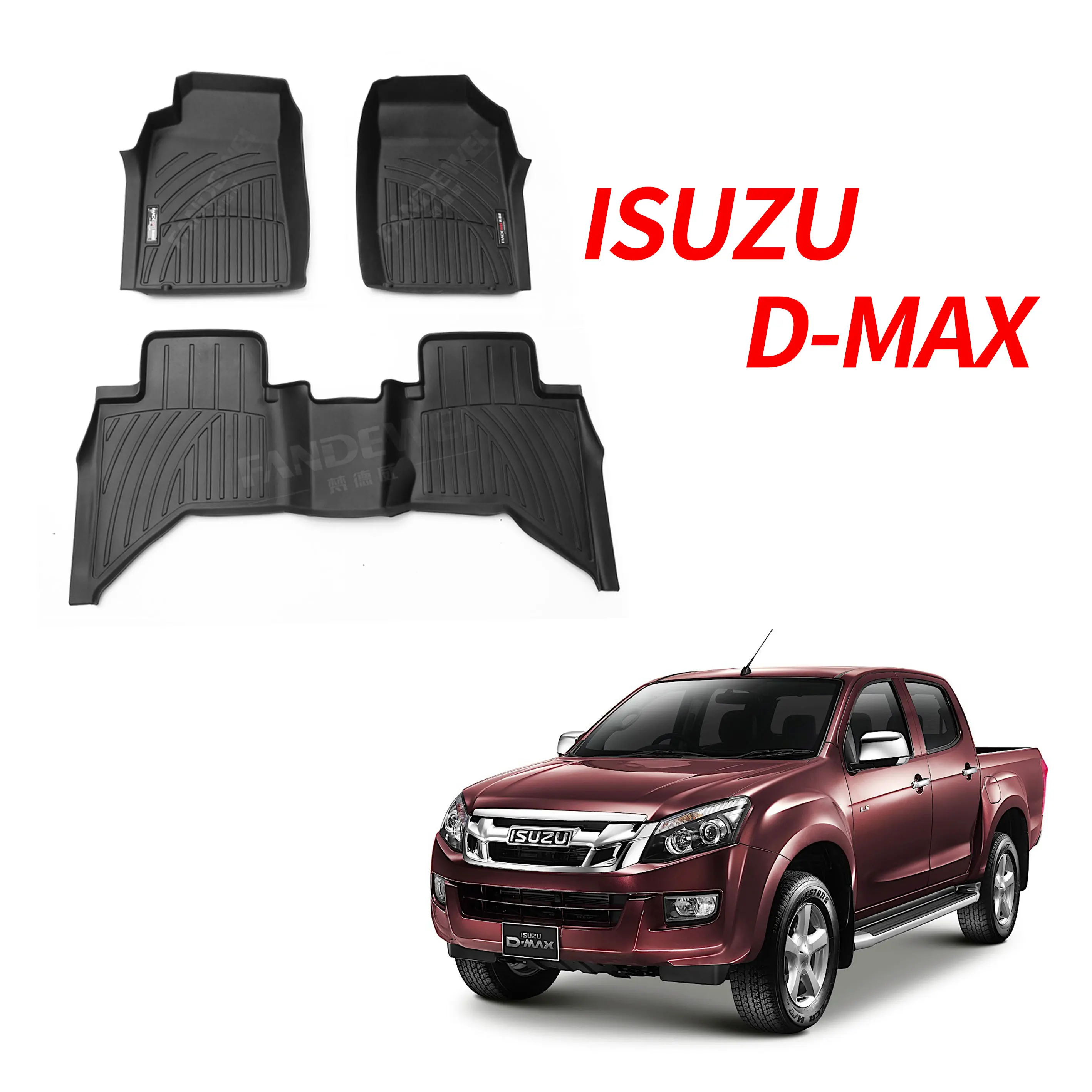 3D TPV TPE Rubber Car Floor Mat Car Mats For RHD And LHD MITSUBISHI Triton L200