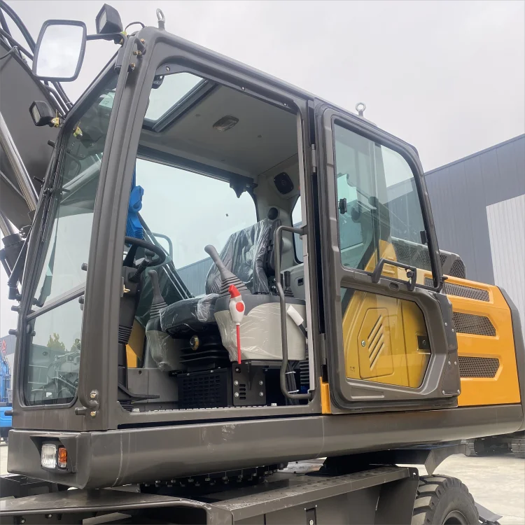 China  EPCN  New  EPA Small Wheel Excavator 8 Ton EPA Euro 5 KUBOTA  Engine 10 ton Four-wheel Drive Mini Wheel Excavator