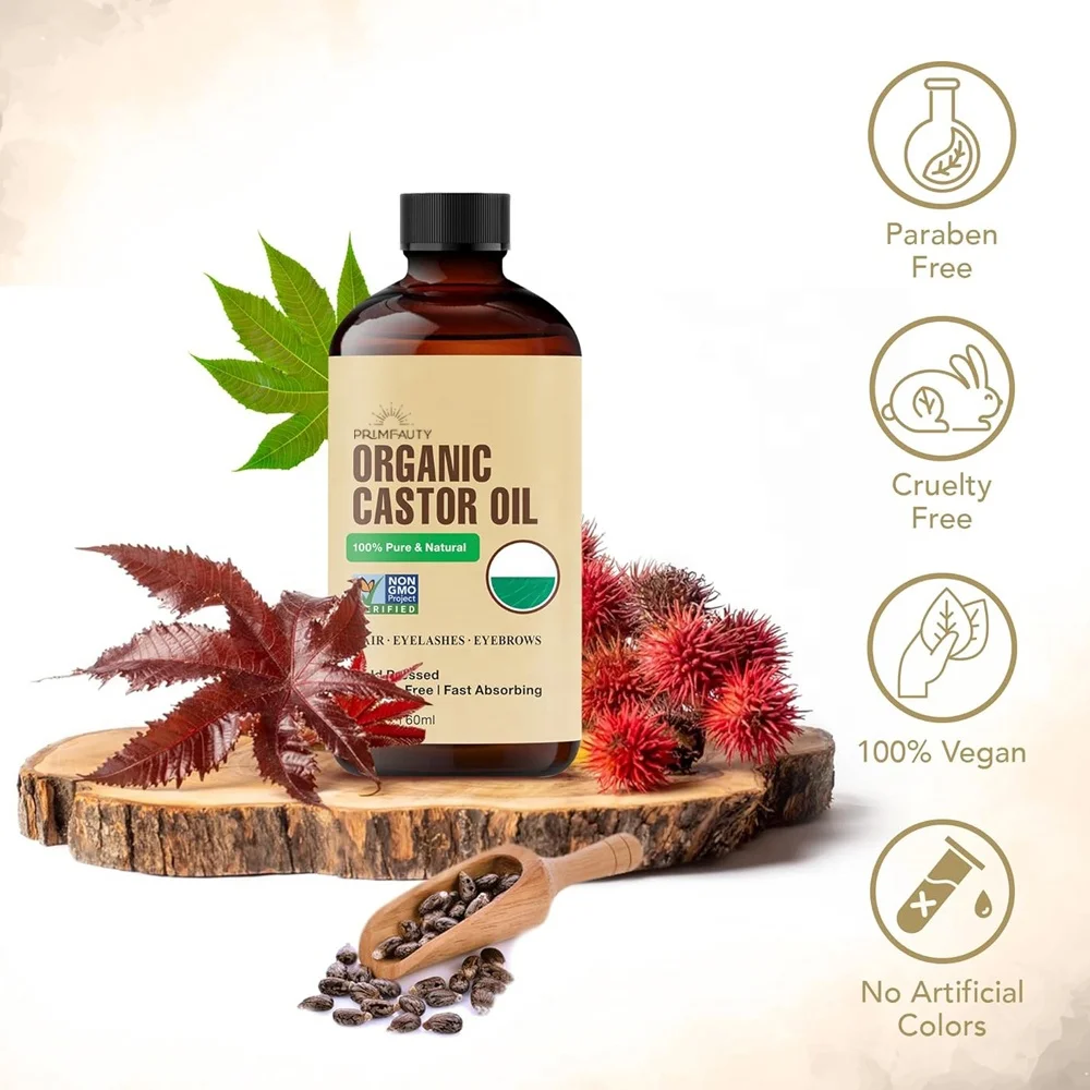 bulk cold pressed hydrogenated jamaican natural organic eyebrow growth 100% castor oil for hair growth