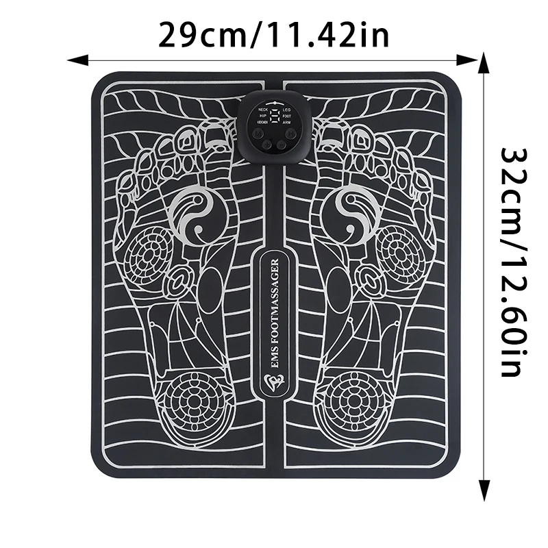 Digital Display Foot Pad Foot Massager Intelligent Pulse Massage Relieve Fatigue Foot Massage Pad