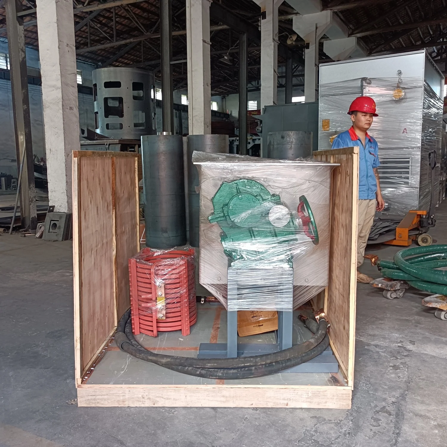 industrial electricity saving 100kg induction Furnace sale for melting metal