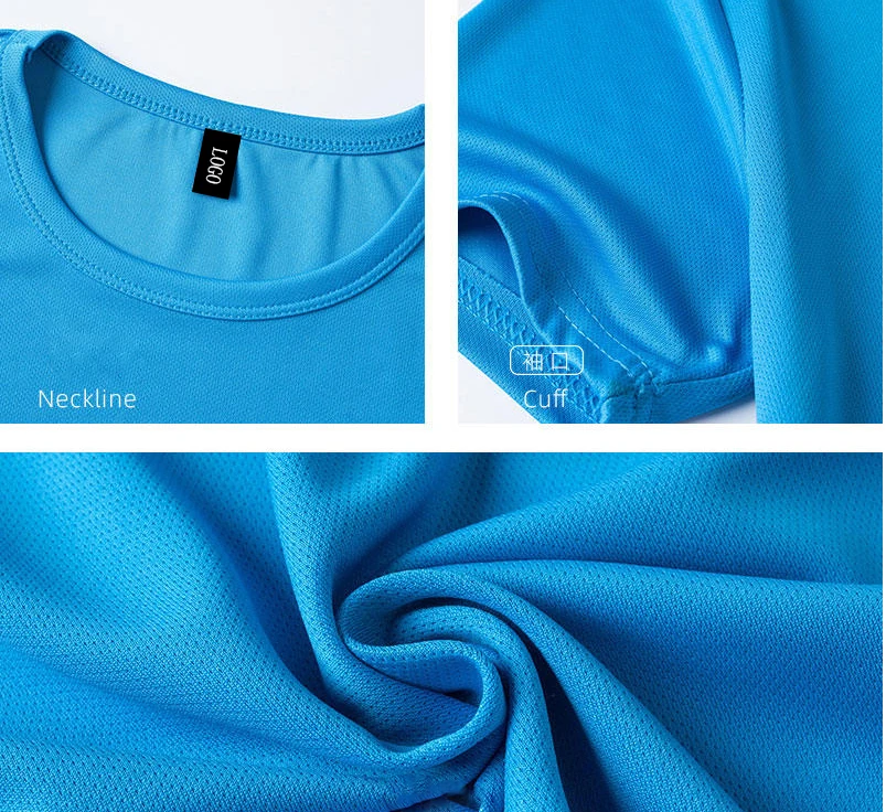 Wholesale custom print plain blank sublimation 100% polyester white sport gym run quick dri dry-fit men t shirt for women