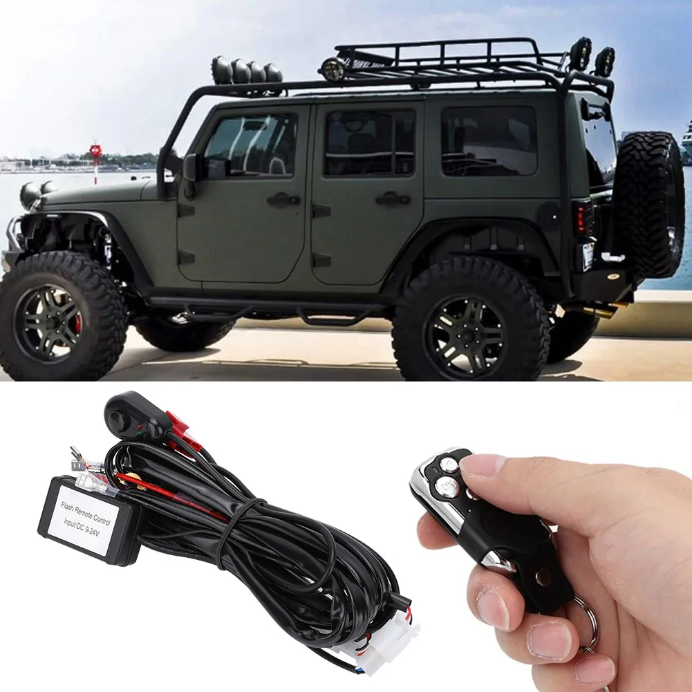 Remote Control Wiring Harness Kit Switch Relay LED Fog Light Bar Kit 12V 24V 40A for Offroad LED Light Bar Auto Car