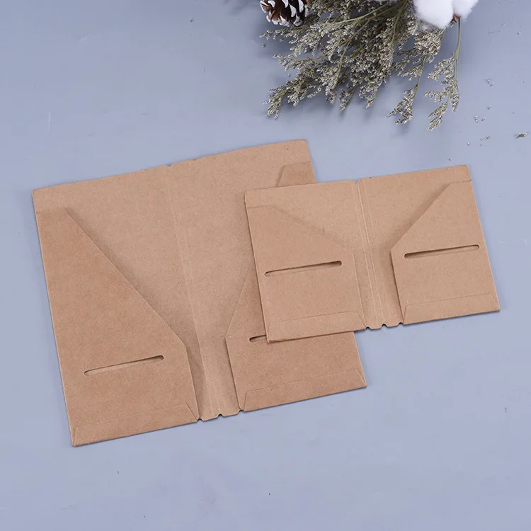 Handmade 300gsm Brown Kraft Paper Size 220*210mm Business Document File Folders For School Office