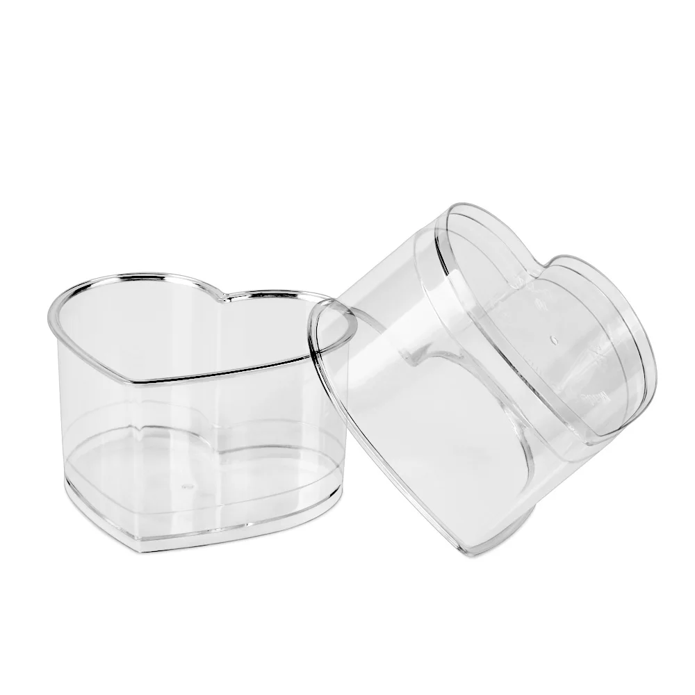 4 oz clear plastic cup jelly mold dessert heart-shape flower set Reusable Parfait Cups Serving Bowl Ideal for Sudoku cake cup