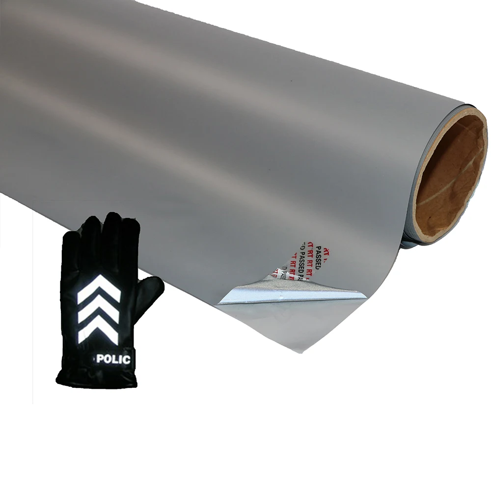 Gray Color Reflector Iron on Reflective Heat Transfer Label Safety Clothing Vinyl for Plotter