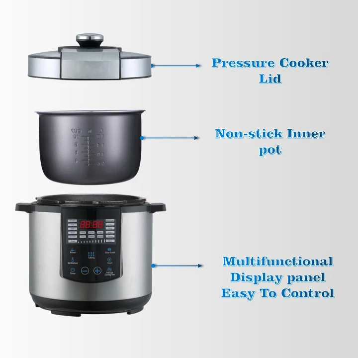 12 In 1 Electric Pressure Cooker 220V 6L Multi-Functional Stir-fry Soup Multi Cooker Factory Direct Sell