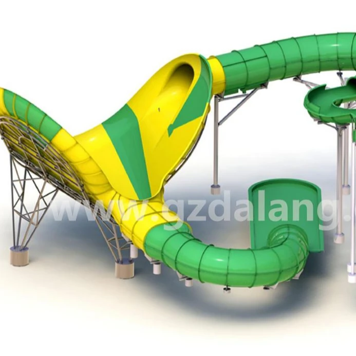 Amusement Park Water Play Equipment Popular Colorful Commercial Pearl Shell Water Slide Used for Outdoor Playground 4 Players