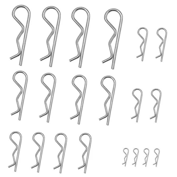 20 Pcs Heavy Duty Zinc Plated Cotter Pin Spring Fastener Assortment Kit Hitch Pins Clips Cotter Clip for Hitch Pin Lock System