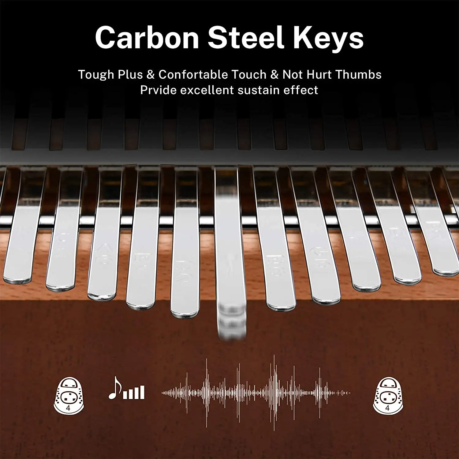 Walter Premium hot sale on line solid KOA wood with pick up thumb piano EQ sensor 10 keys Kalimba