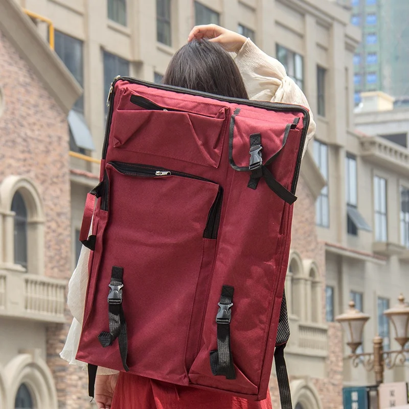4K Canvas Artist Painting Backpack Carrying Bag Waterproof Art Portfolio Case Tote for Artist Travel Drawing Tool Bag Organizer