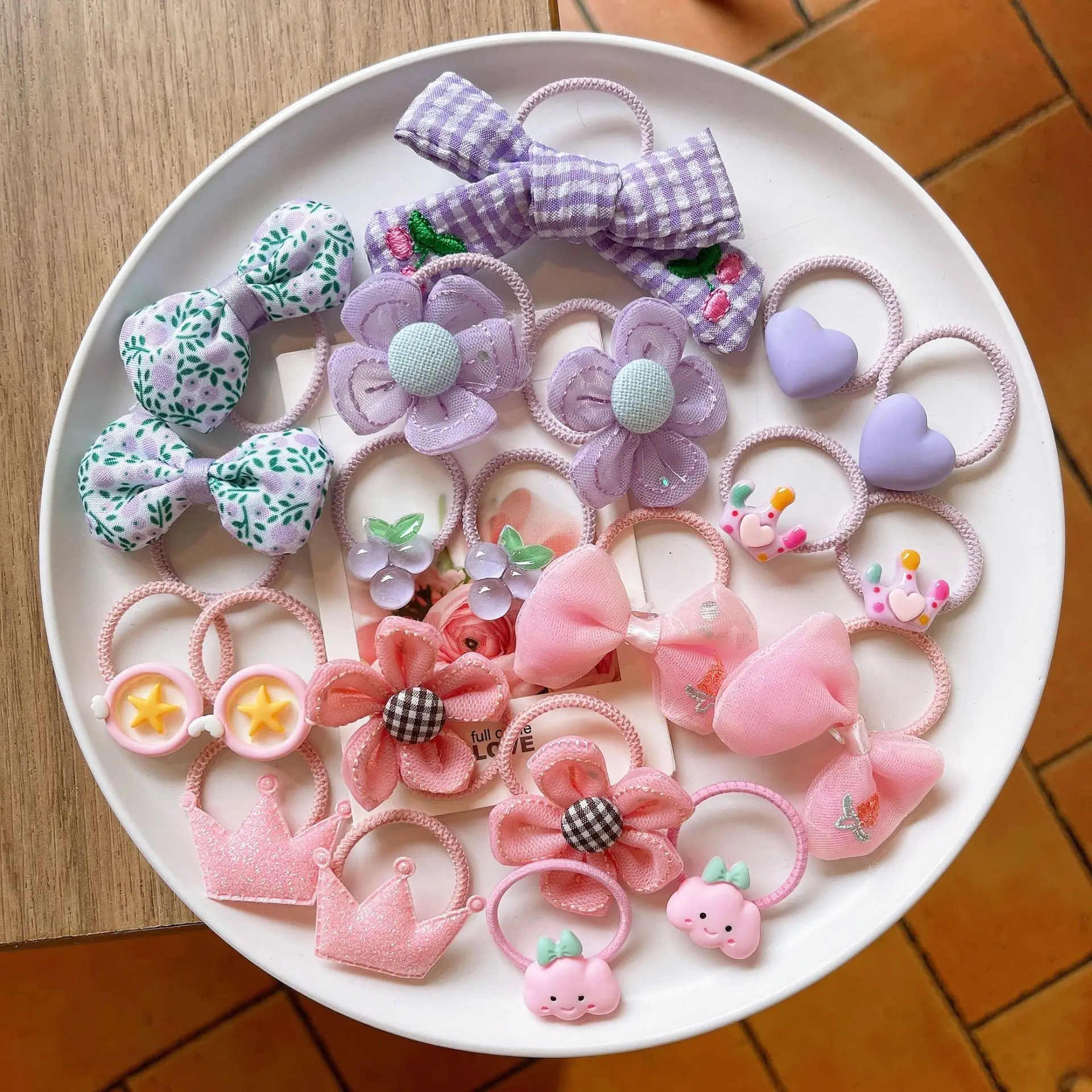 Lovely Princess High Elastic Bow Rubber Band Cute Hair Ties   Kids