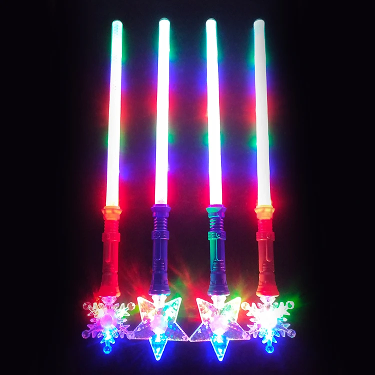 Concert supplies Led Magic Wand Snowflake Spinning Light Up Toy Light Up Star Glow Stick