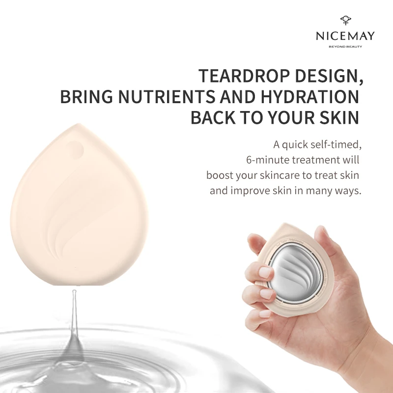 Nicemay rechargeable ecofriendly 3 color light therapy silicone led facial mask beauty machine with heating