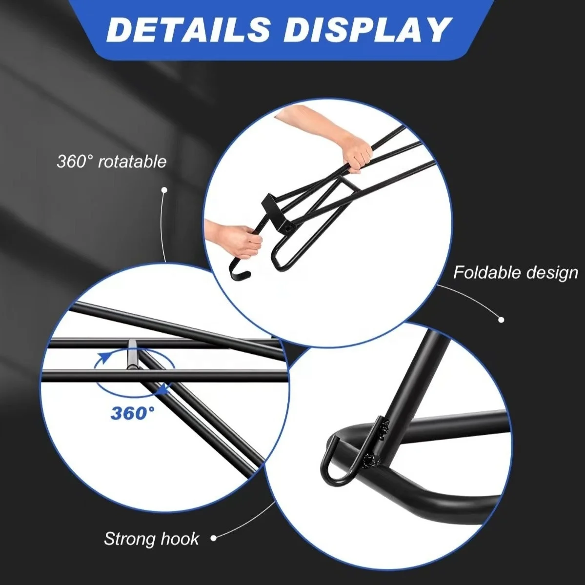 Folding Equine Horse Saddle Pad Rack for Equestrian Supply