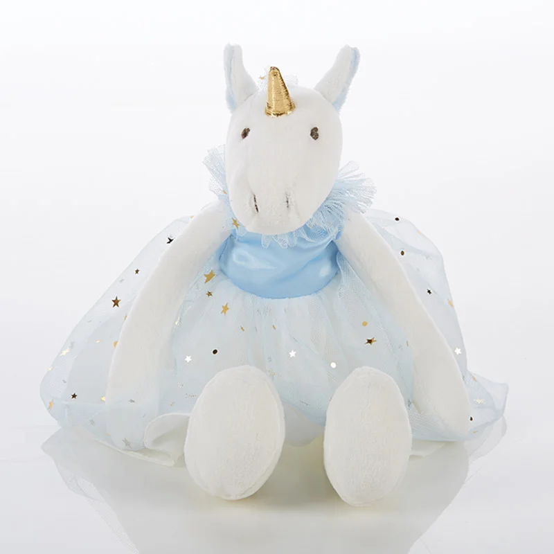 white stuffed animal doll  unicorn plush toys for child birthday gifts