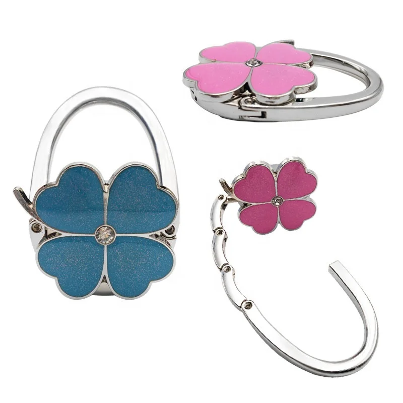Best Selling Clover Bag Hanger Hook Colorful Factory New Model Clover Bag Hanger Buckle For Promotional Gift