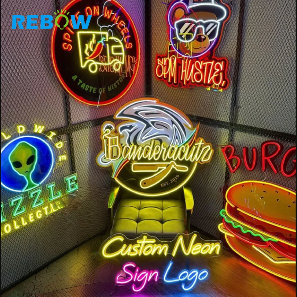 Free Design Customized Led Neon Logo Sign UV Printed Neon Sign