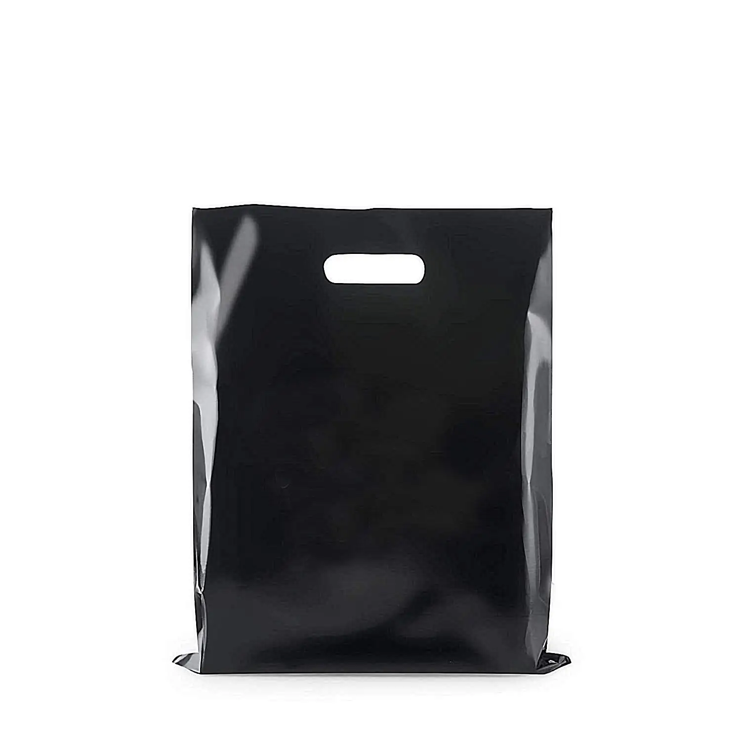 HDPE Customized Die Cut Plastic Shopping Bag Packaging  With Logo