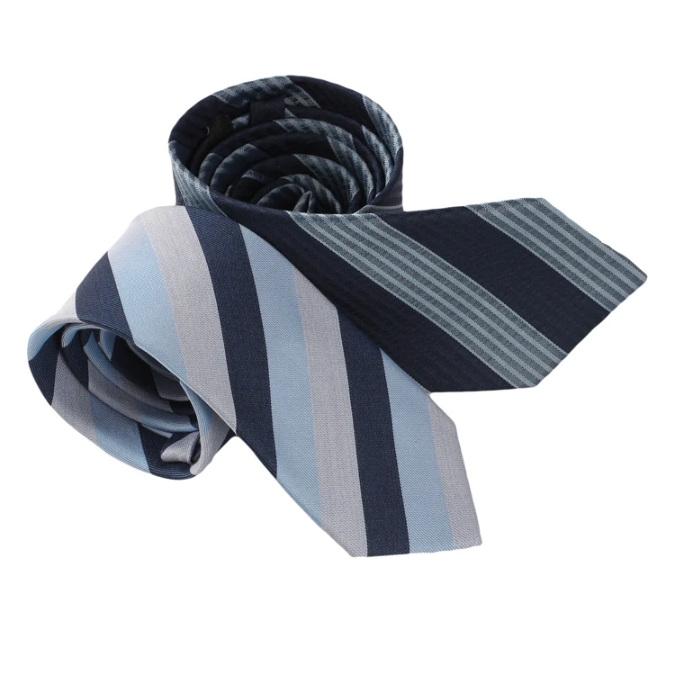 Low MOQ Silk Tie Manufacture Wholesale Pure Handmade Necktie High Quality Business Stripe Pattern Jacquard Neckties For Men